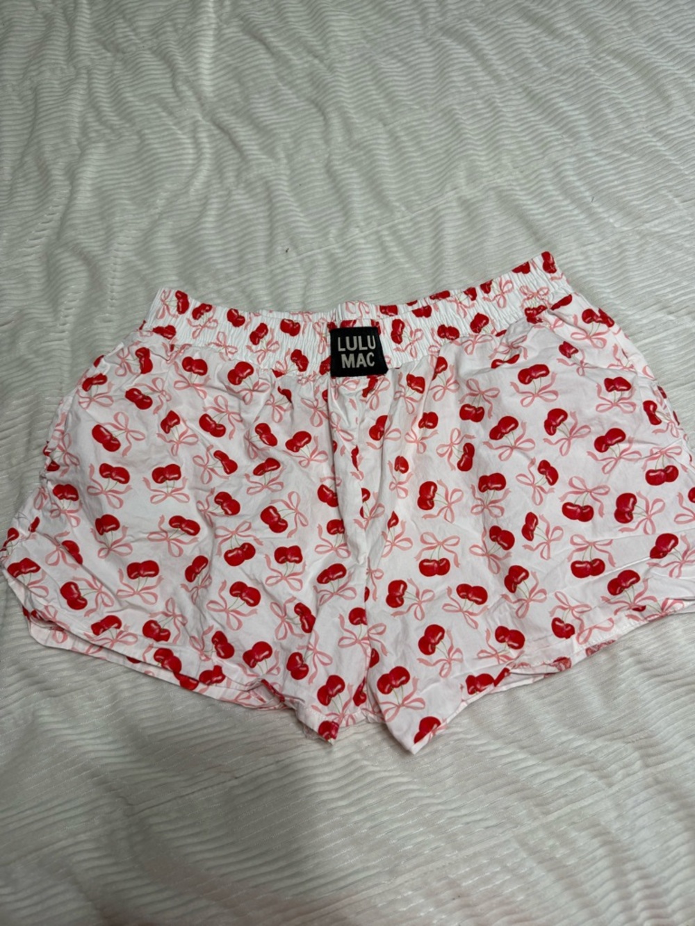 lululemon athletica Pink and Red Cherry Print Women’s Shorts